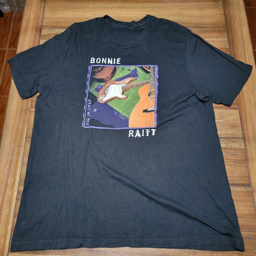 Bonnie Raitt Black Unisex Tee "Dig In Deep" Tour 2017 - Size XL